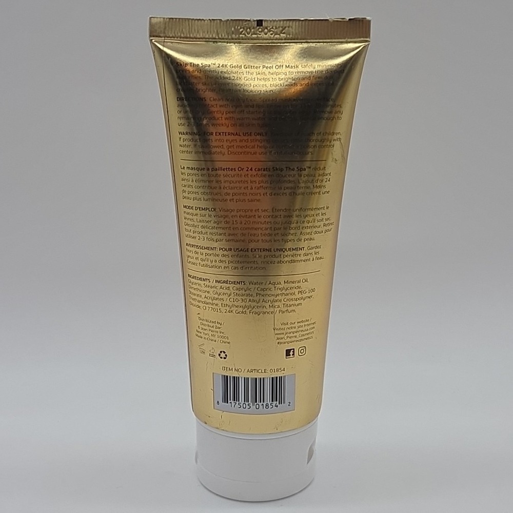 Lot Of 4 SKIP THE SPA 24k Gold Glitter Peel Off Mask Brightens & Firms Skincare - Picture 12 of 16